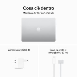 Novità: MacBook Air 15" Chip Apple M2 / CPU 8-core / GPU 10-core / 8GB / SSD 512GB