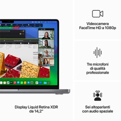 MacBook Pro 14" Chip Apple M3 CPU 8‑core / GPU 10‑core / 8GB / SSD 512GB