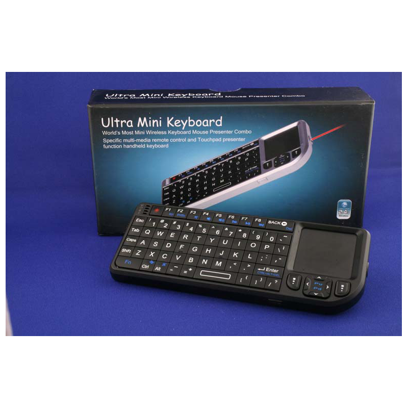 Ultra Mini Keyboard wireless  con touchpad per Smart TV, Layout IT,PC
