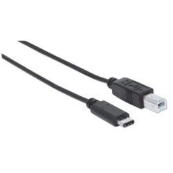 Cavo per periferiche USB C Hi-Speed USB 2.0, Tipo C Maschio / B Maschio, 480 Mbps, 1 m, colore nero