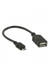 Ewent Cavo USB A (0.17 m) a Micro-USB B Black