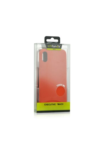 Cover Fonex Executive Touch in silicone per Apple Iphone XS Max | Nero