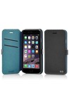 Custodia Fonex Elegance Book a Libro per iPhone 6 Plus/6S Plus, Grigio Scuro/Blu