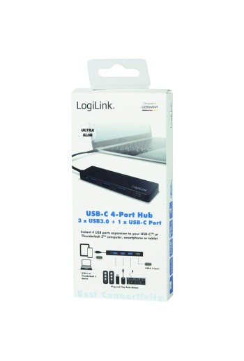 Hub USB-C 3.1 SuperSpeed 3 Porte USB-A 1 porta USB-C Nero