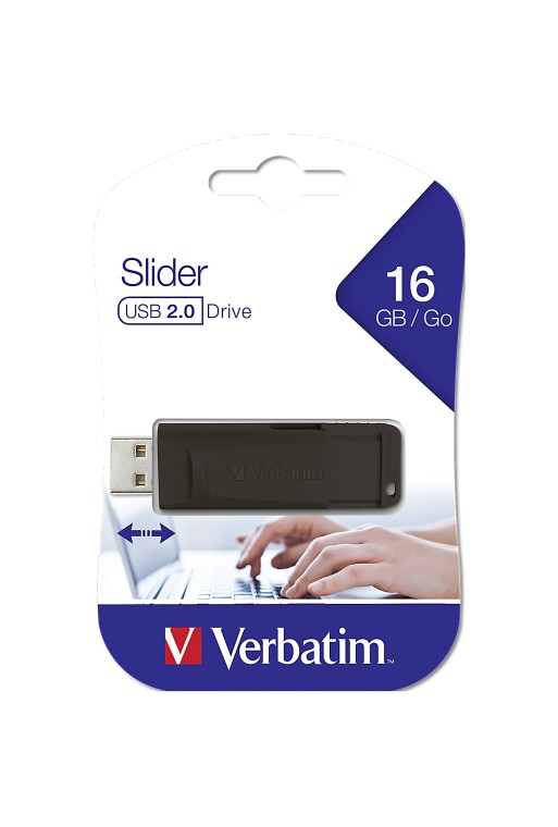 CHIAVETTEA USB - SLIDER VERBATIM 16GB