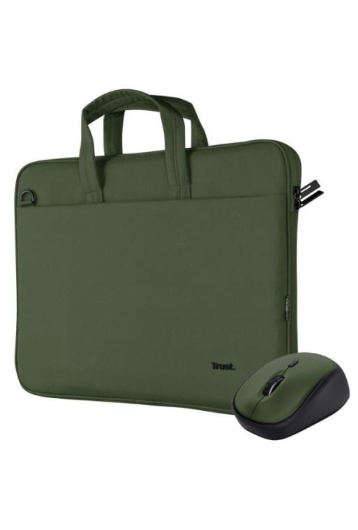 ECO BORSA LAPTOP FINO A 16" + MOUSE - VERDE
