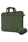 ECO BORSA LAPTOP FINO A 16" + MOUSE - VERDE