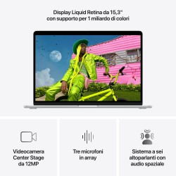 copy of Novità: MacBook Air 15" MacBook Air 15" Chip Apple M4 / CPU 10-core / GPU 10-core / 16GB Memoria Unificata / SSD 256GB
